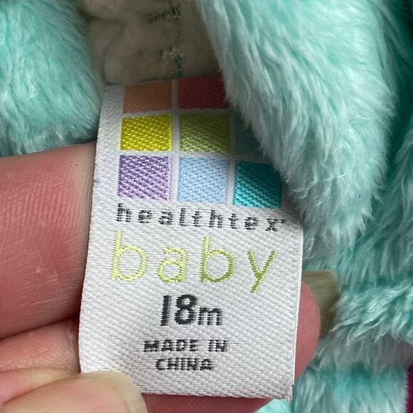 Healthtex Owl Fleece Jacket Mint Green 18 Mos - Picture 3 of 6
